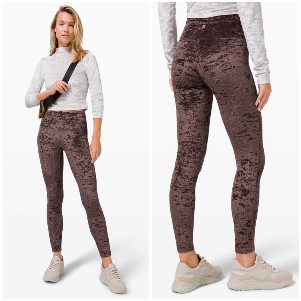 Lululemon Wunder High Rise Tight in Crushed Velvet